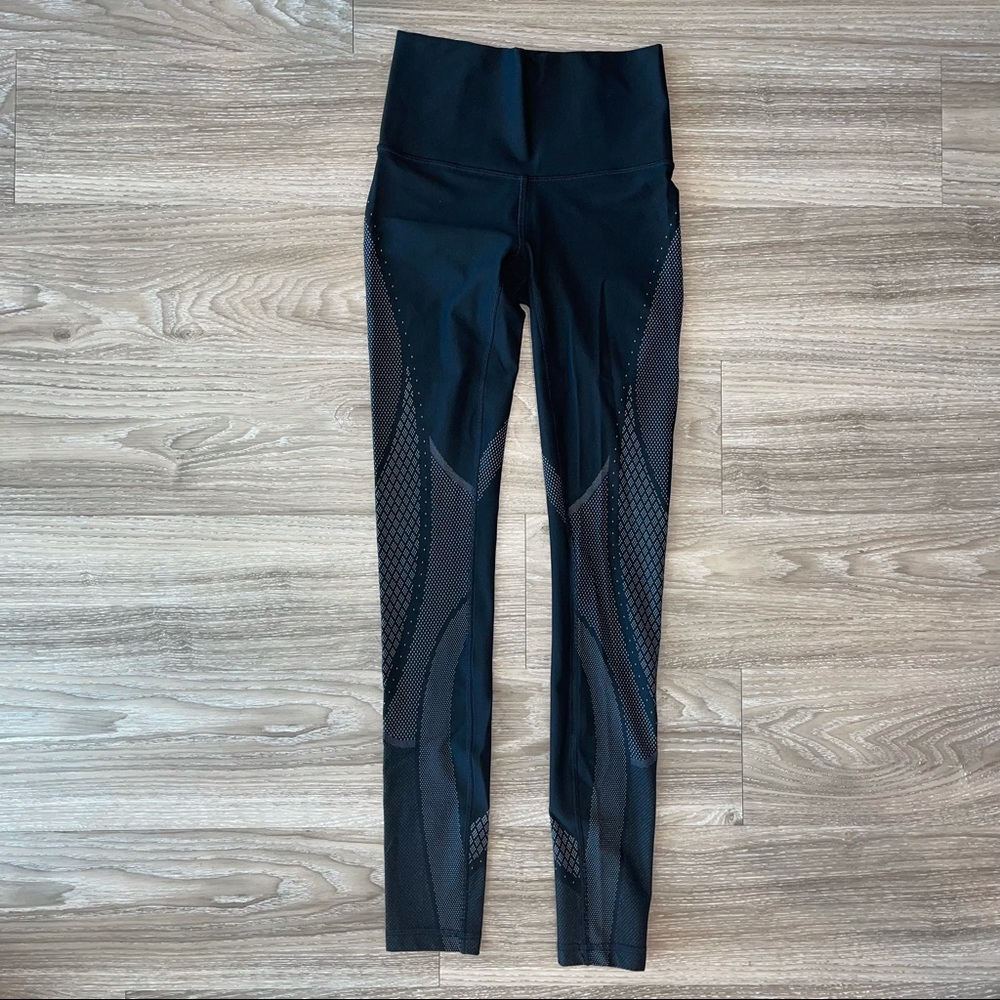 Lululemon Black with White Pattern Leggings